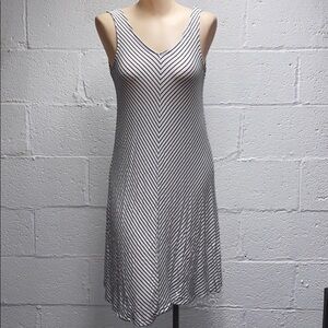 Cable and Gauge Black&White Striped Dress XS